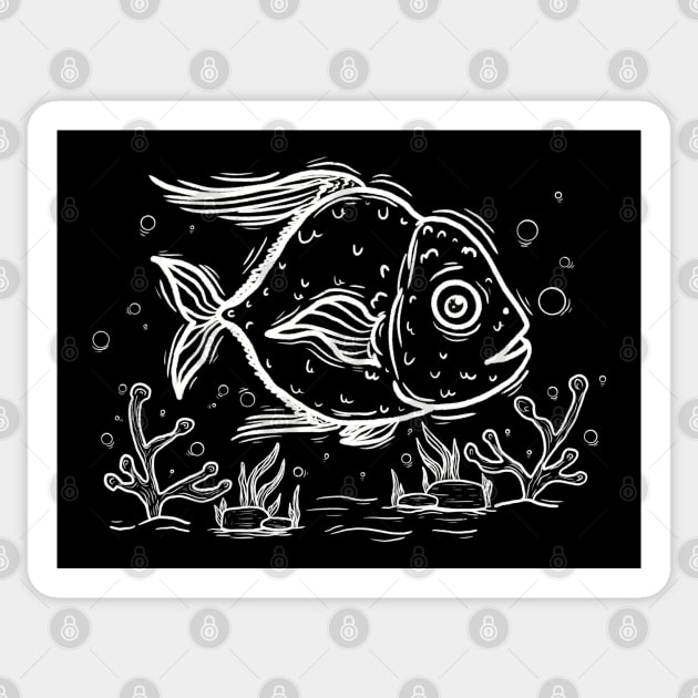 Fish lover gift idea Sticker by Xatutik-Art